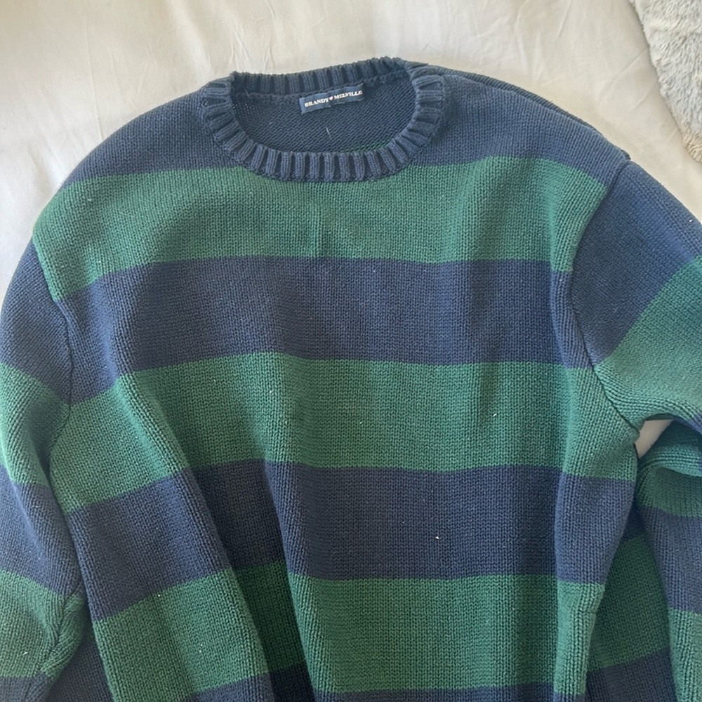 Brandy Melville striped sweater - navy/green